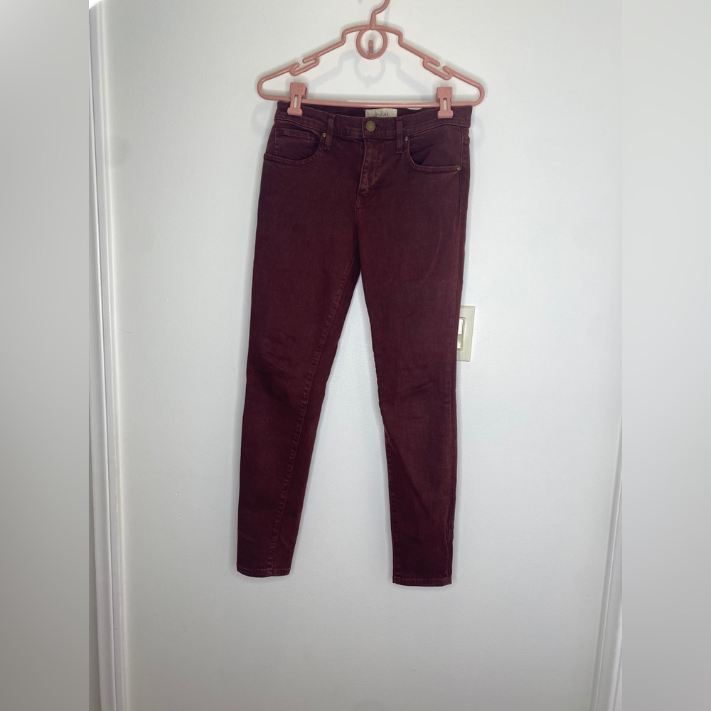 The Great Skinny Skinny Jeans in Dark Wine